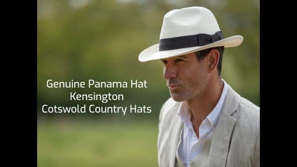 Genuine Authentic  Toquila Straw Panama Hat  Black Band - Kensington Summer Fedora