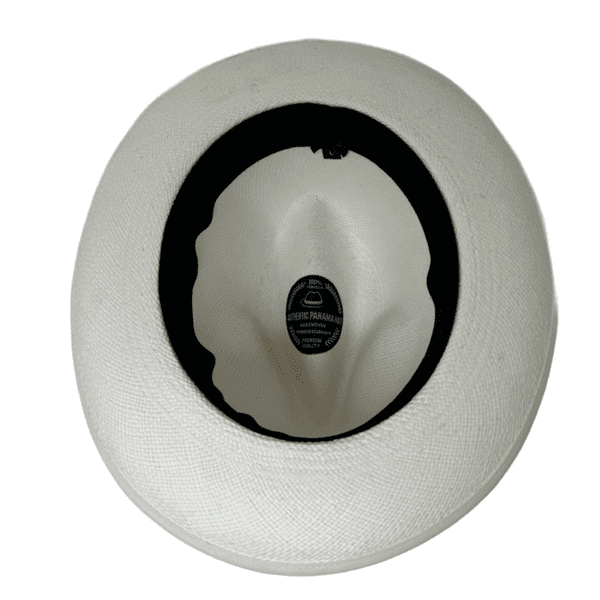 Genuine Authentic  Toquila Straw Panama Hat  Black Band - Kensington Summer Fedora