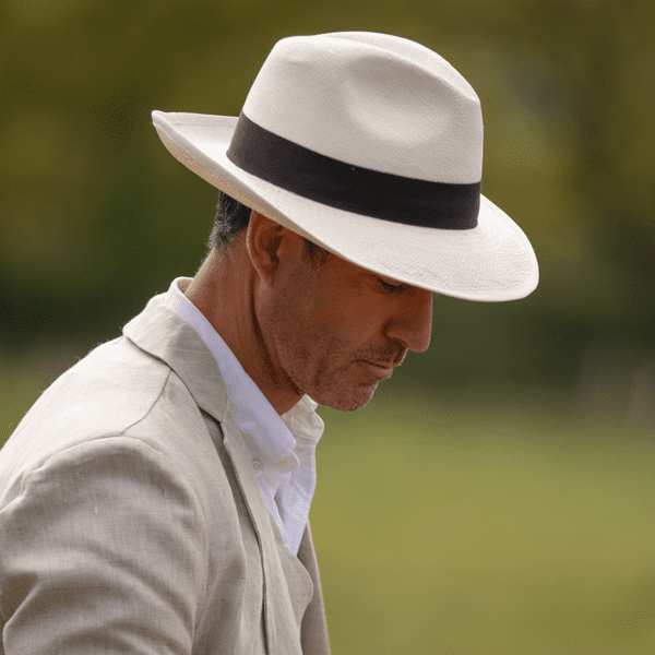 Genuine Authentic  Toquila Straw Panama Hat  Black Band - Kensington Summer Fedora