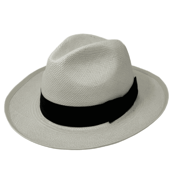 Genuine Authentic  Toquila Straw Panama Hat  Black Band - Kensington Summer Fedora