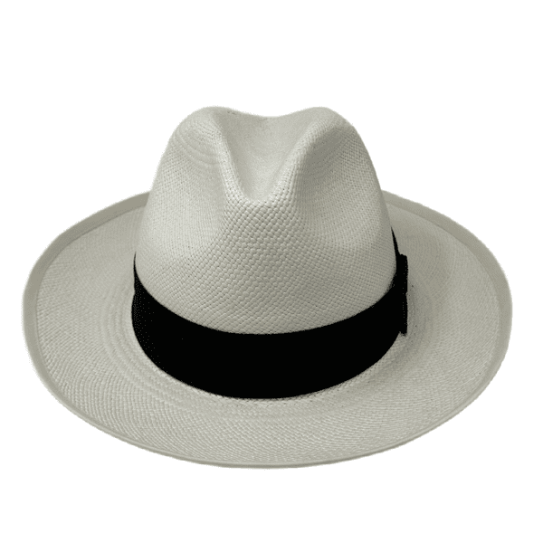 Genuine Authentic  Toquila Straw Panama Hat  Black Band - Kensington Summer Fedora