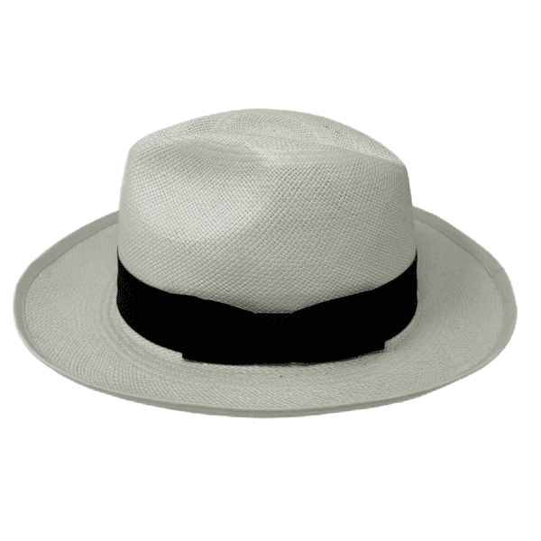Genuine Authentic  Toquila Straw Panama Hat  Black Band - Kensington Summer Fedora