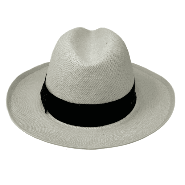 Genuine Authentic  Toquila Straw Panama Hat  Black Band - Kensington Summer Fedora