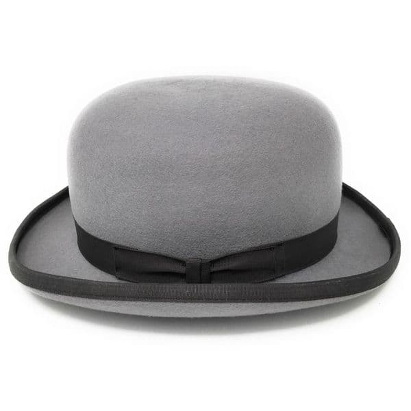 Grey Bowler Hat - Wool Felt