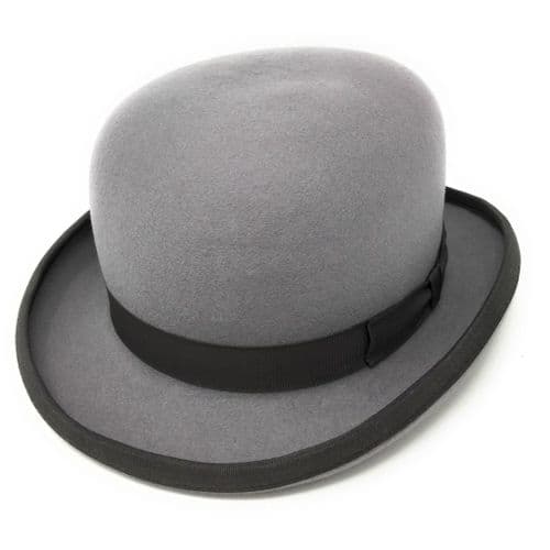 Grey Bowler Hat - Wool Felt
