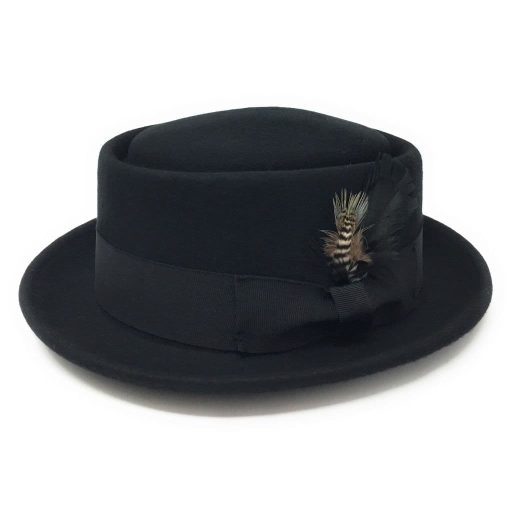 Chapeau Pork Pie Gris Thorness - Taille S/M (environ 58cm) - Bande Contrastée - Neuf Avec étiquettes