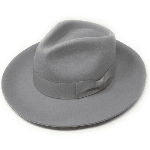 Grey Wool Fedora Hat - Rollright