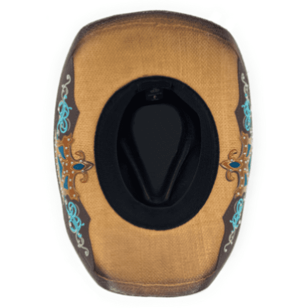 Hard Straw Brown Summer Cowboy hat - Prairie Jewel
