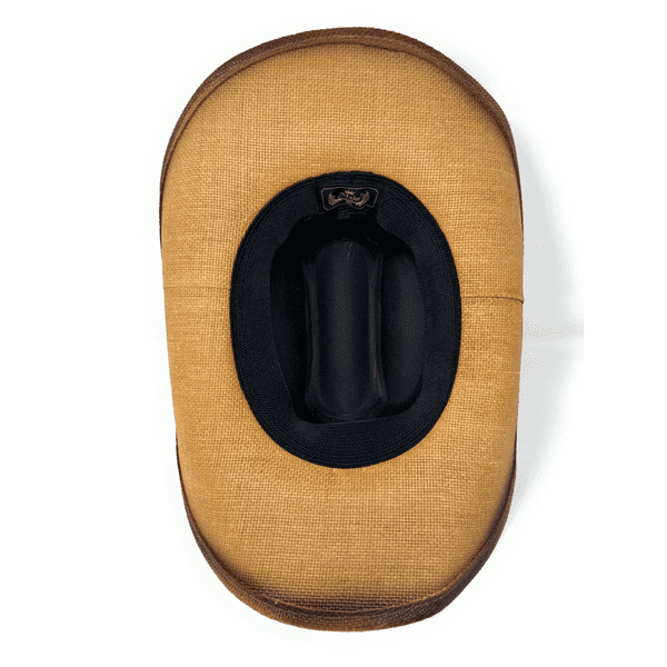 Hard Straw Brown Summer Cowboy Hat - Rainbow Spirit