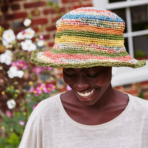 Hemp and Cotton Bucket Hat - Stripe