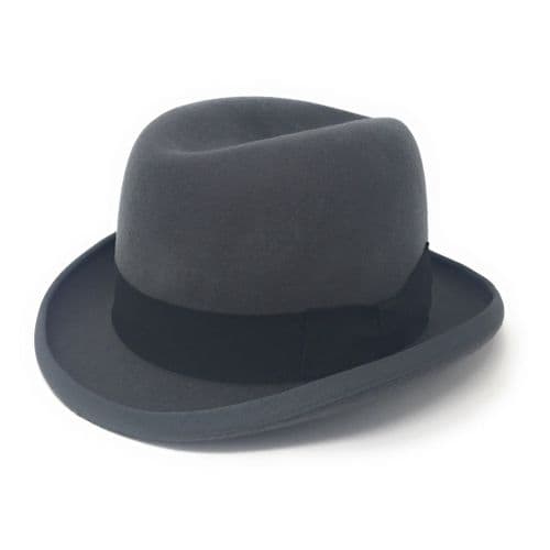 Homburg Hat - Wool - Dark Grey