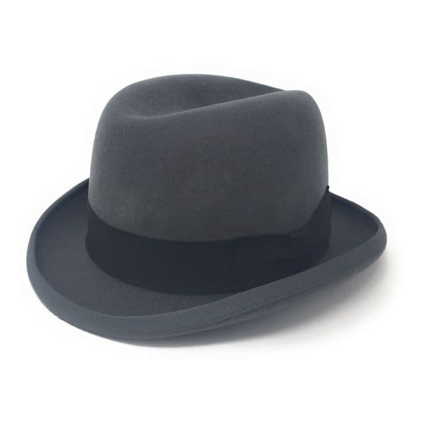 Homburg Hat - Wool - Dark Grey
