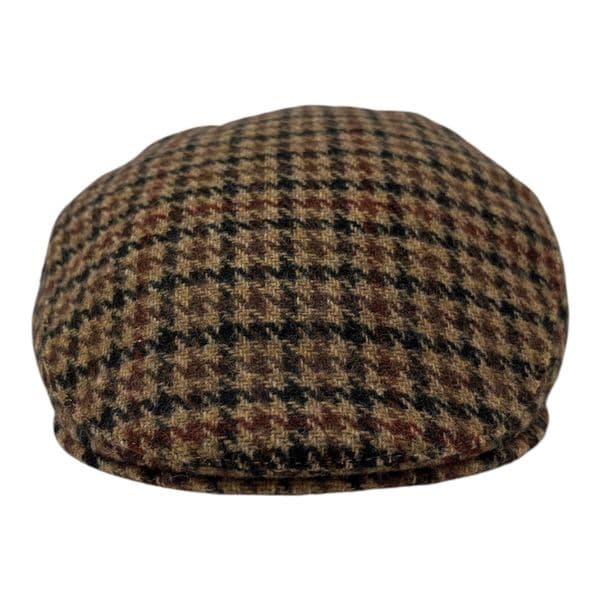 Houndstooth Tweed Flat Cap