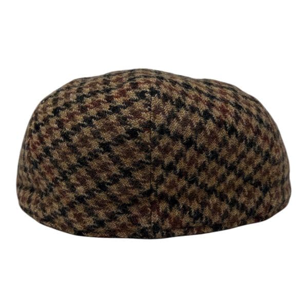 Houndstooth Tweed Flat Cap
