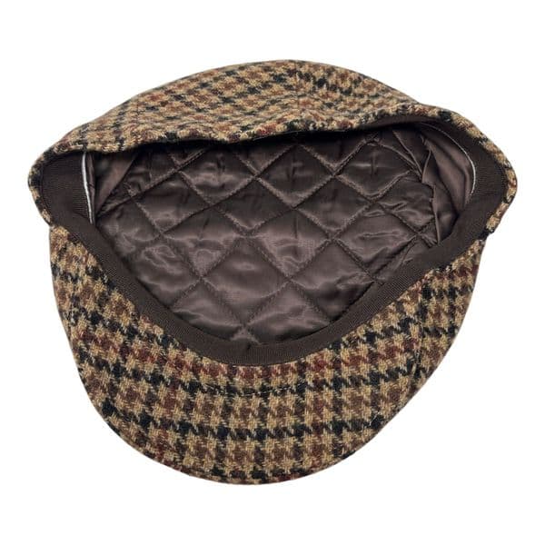Houndstooth Tweed Flat Cap
