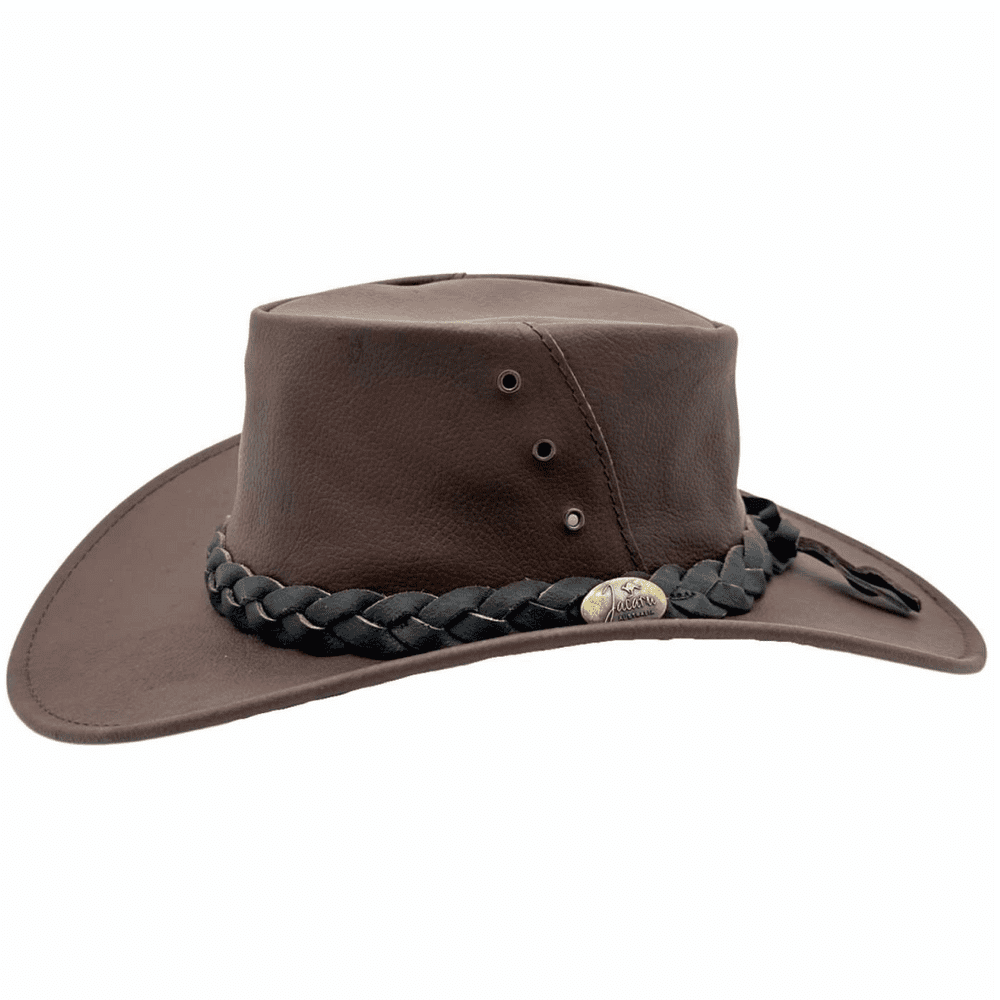 Jacaru Australia Kangaroo Leather Hat 1001A Brown