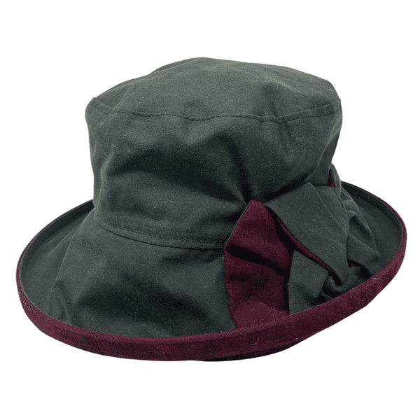 Large Brim Showerproof Bucket Hat - Navy, Brown, Black, Green - Zara