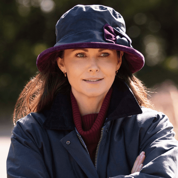 Large Brim Showerproof Bucket Hat - Navy, Brown, Black, Green - Zara