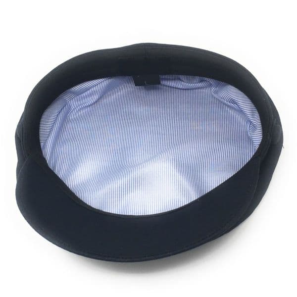 Linen Breton Barge Fisherman Cap - fully lined - Navy Blue