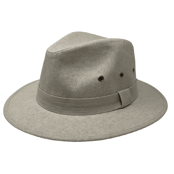 Linen Summer Fedora Hat - Cream or Navy Blue
