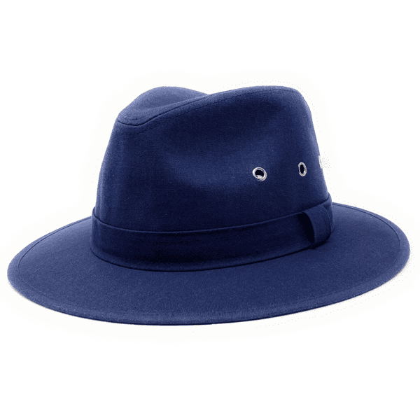 Linen Summer Fedora Hat - Navy Blue or Cream