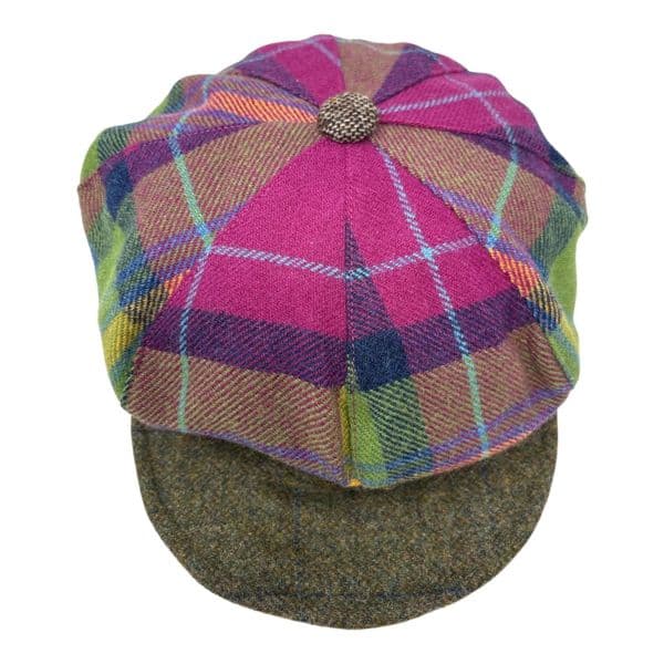 Multi Mixed Colour Tweed 8 piece Bakerboy/Newsboy Cap