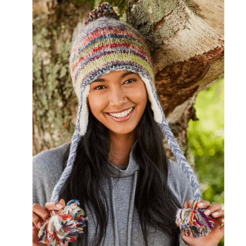 Multi Stripe Wool Chullo - Coroico