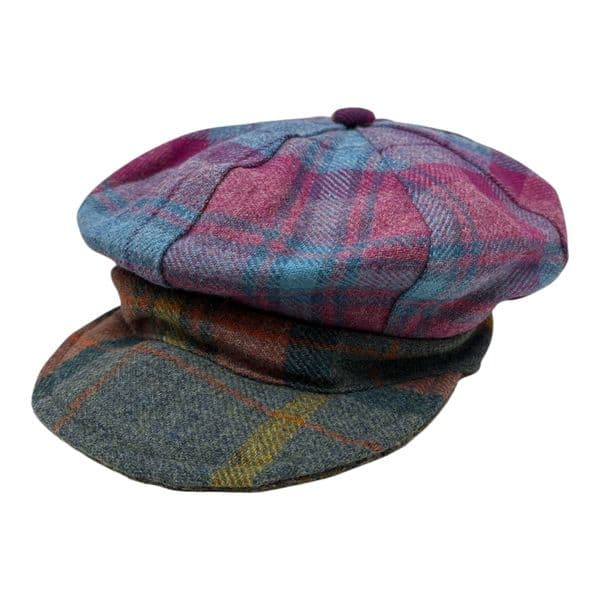 Multicolour Blue 8 piece Bakerboy/Newsboy Cap