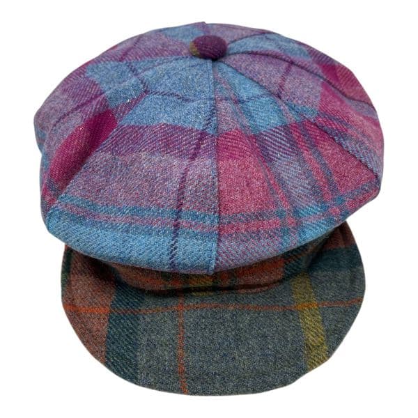 Multicolour Blue 8 piece Bakerboy/Newsboy Cap