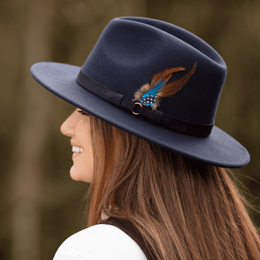 Navy blue wool on sale hat