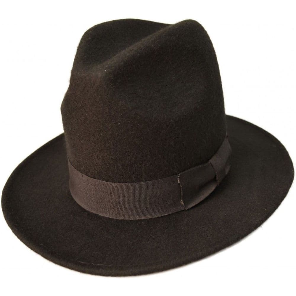 Oversized Tall Fedora Hat with floppy brim