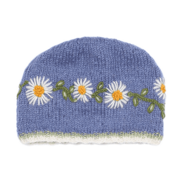 Pachamama Daisy Chain Beanie - Blue