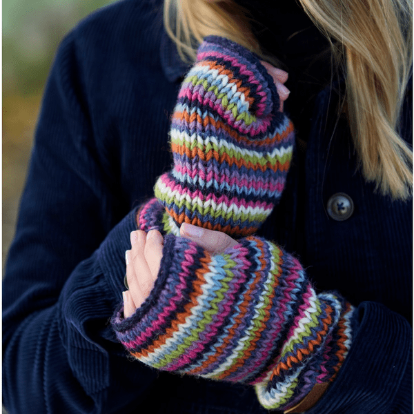 Pachamama Denver Multi Stripe Handwarmer