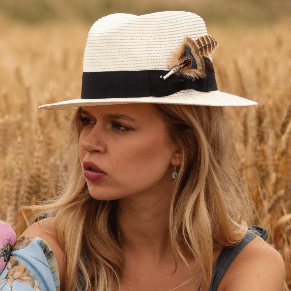 Cream panama best sale hat