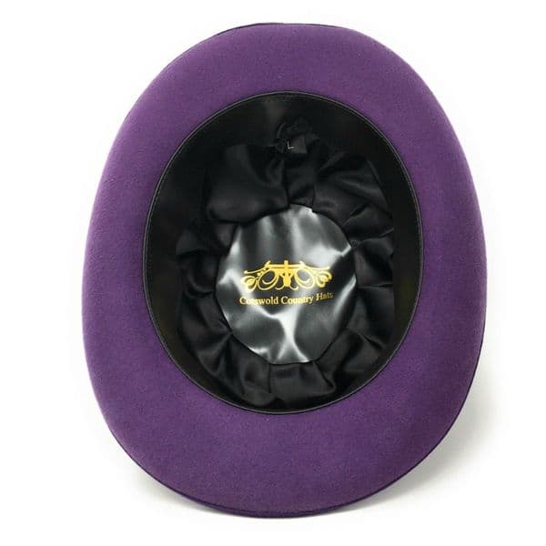 Purple Bowler Hat - Wool Felt