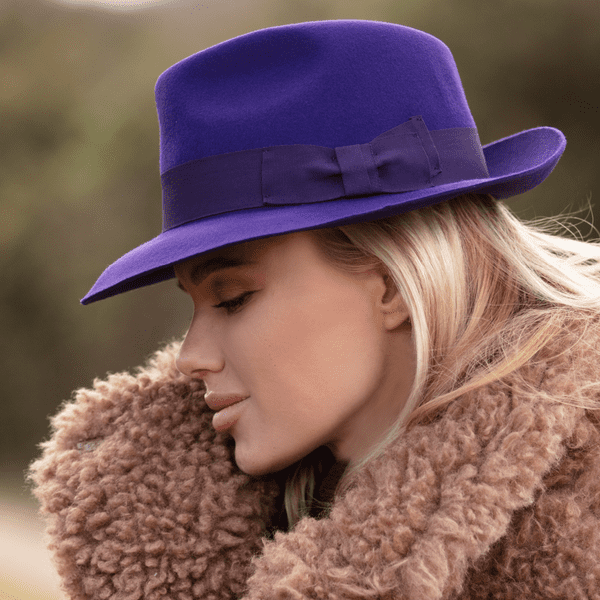 Purple Showerproof Lined Hat - Midford
