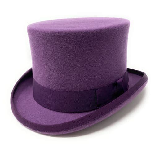 Purple Traditional Top Hat 5¼" Wool Felt