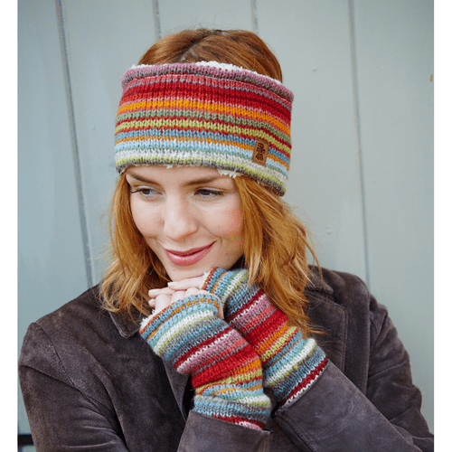 Red Orange Multi Stripe Headband Seville