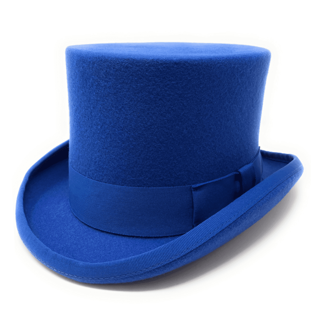 Blue felt top hat new arrivals