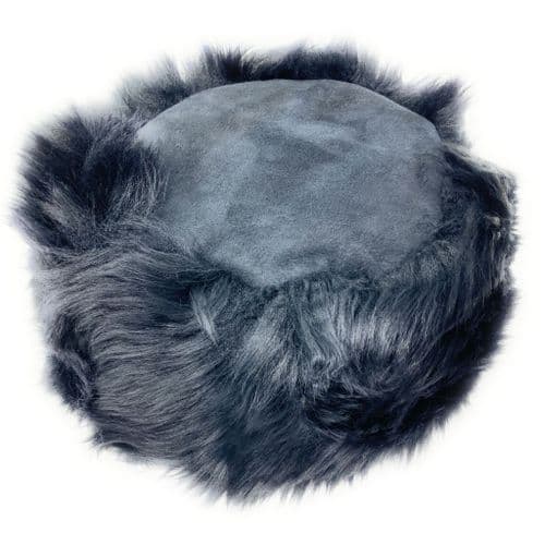 Sheepskin Cossack Style Snow Queen Hat - Black Kineton