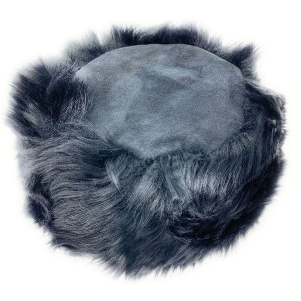 Sheepskin Cossack Style Snow Queen Hat - Black Kineton