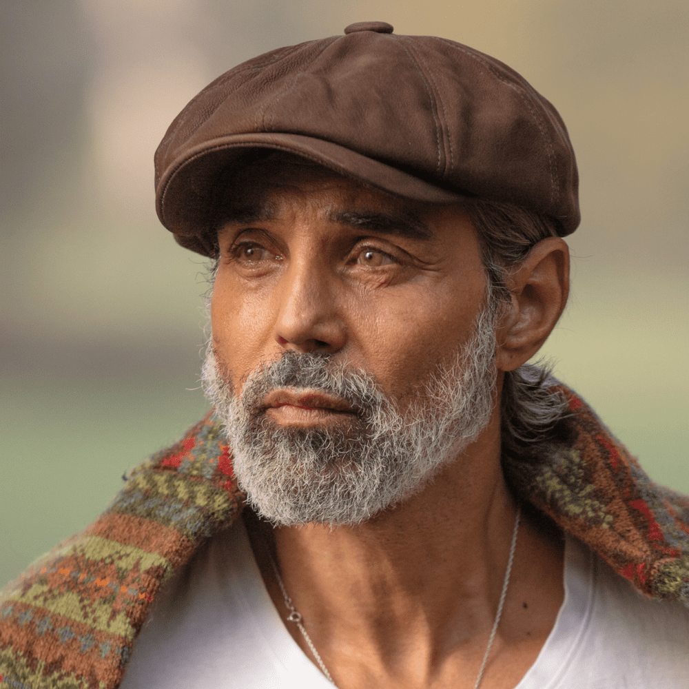 Sheepskin Leather Newsboy Bakerboy Cap - 8 piece