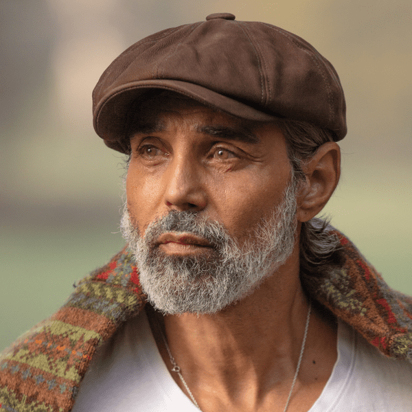 Sheepskin Leather Newsboy Bakerboy Cap - 8 piece