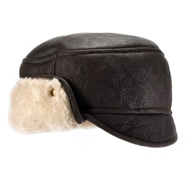 Sheepskin Leather Trapper Hat Caxton