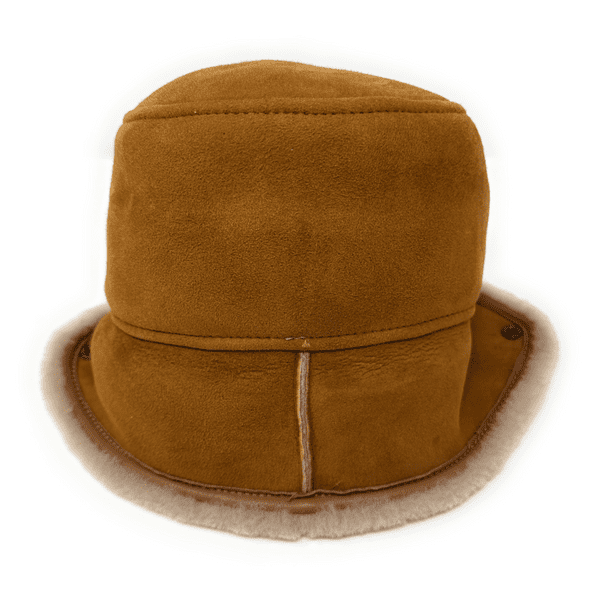 Sheepskin Suede Genuine Leather Trapper Hat - Tan