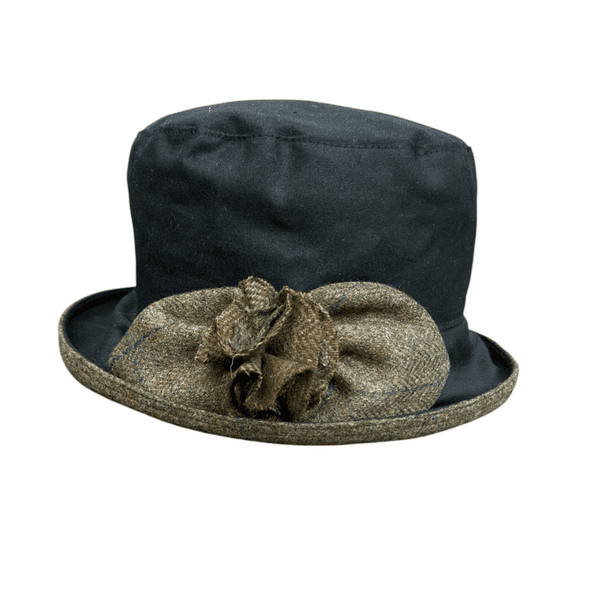 Short Brim Showerproof Bucket Hat - Navy, Black, Green  - Ginette