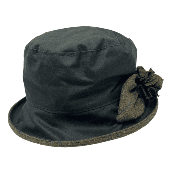 Short Brim Showerproof Bucket Hat - Navy, Black, Green  - Ginette
