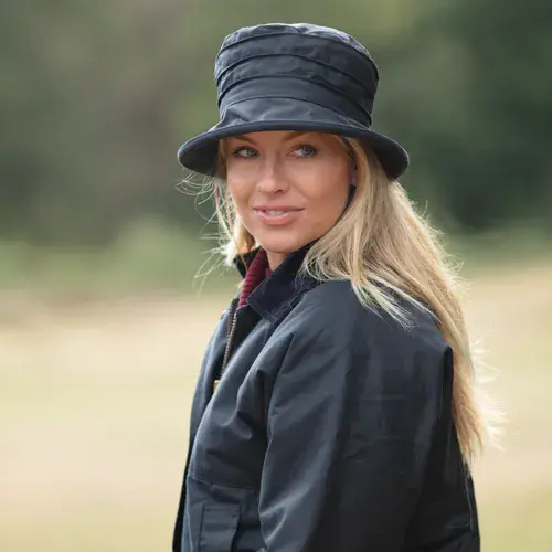 Short Brim Showerproof Bucket Hat - Navy - Nola