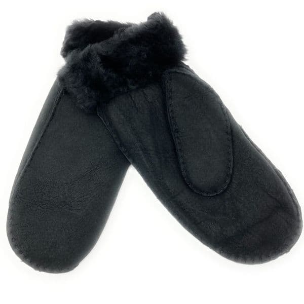 Small Black Sheepskin Mittens
