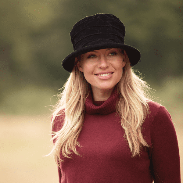 Small Brim Showerproof Bucket hat - Black, Navy, Burgundy - Sophie